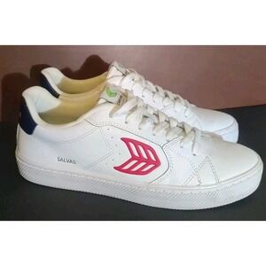 Cariuma PANTONE Salvas White Leather Viva‎ Magenta Skater Sneakers M- 9/ W- 10.5